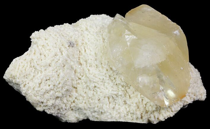Gemmy, Twinned Calcite Crystals on Barite - Elmwood #66310